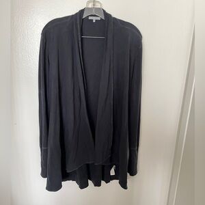 James Perse Charcoal Open Front Blazer cardigan size M 2